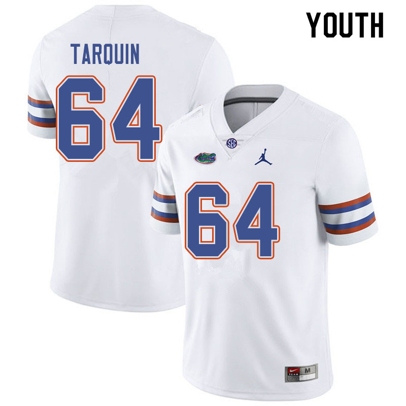Jordan Brand Youth #64 Michael Tarquin Florida Gators College Football Jerseys Sale-White - Click Image to Close